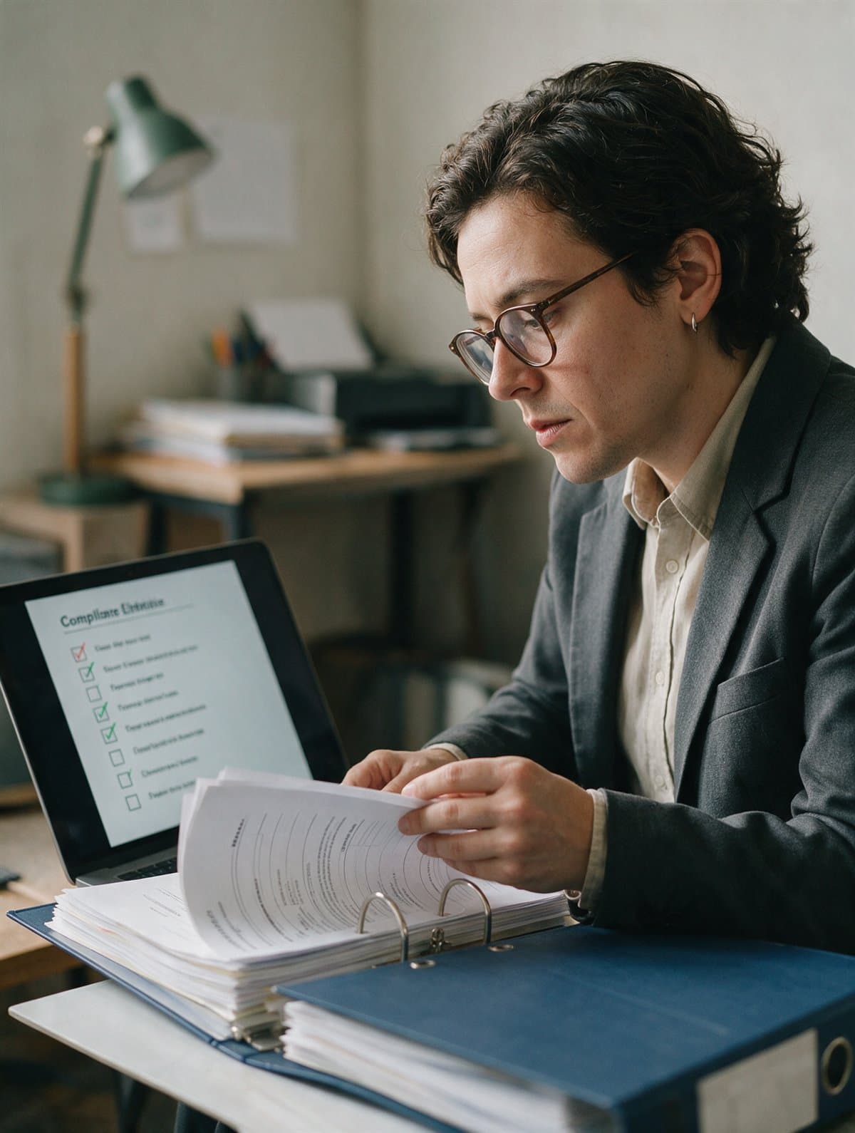 A compliance analyst reviewing a regulatory filing